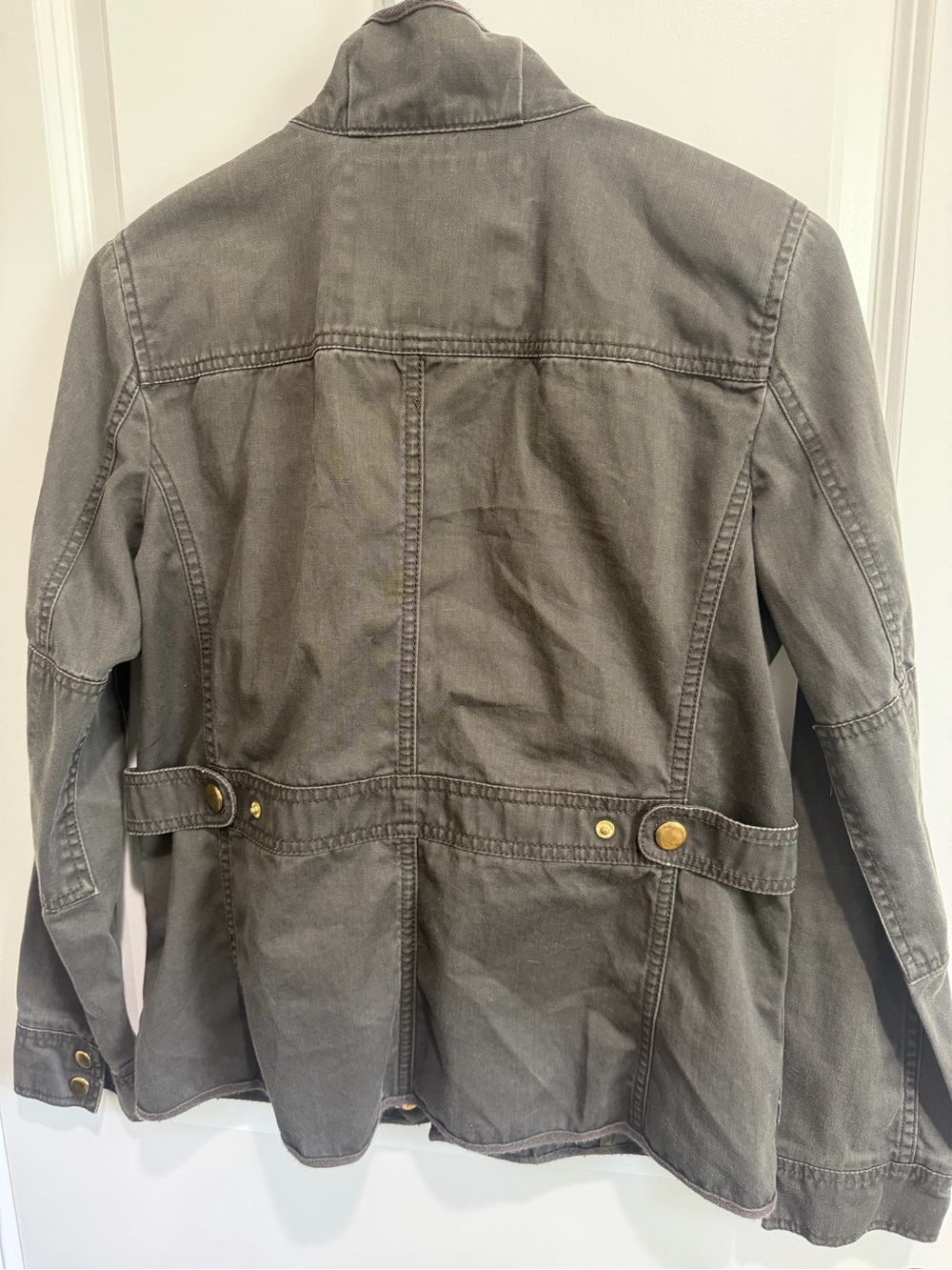 J. Crew Women’s relaxed boyfriend Field Jacket with Brass Buttons - Picture 4 of 4